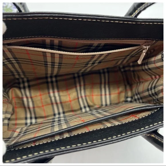 BURBERRY Leather Handbag Satchel - Picture 9 of 12